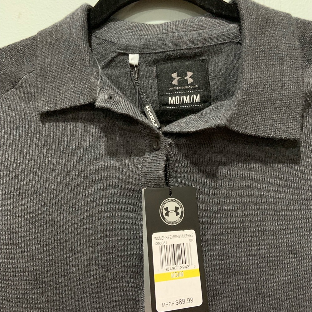 Under Armour M 🏌️‍♀️golf shirt gray for women.
